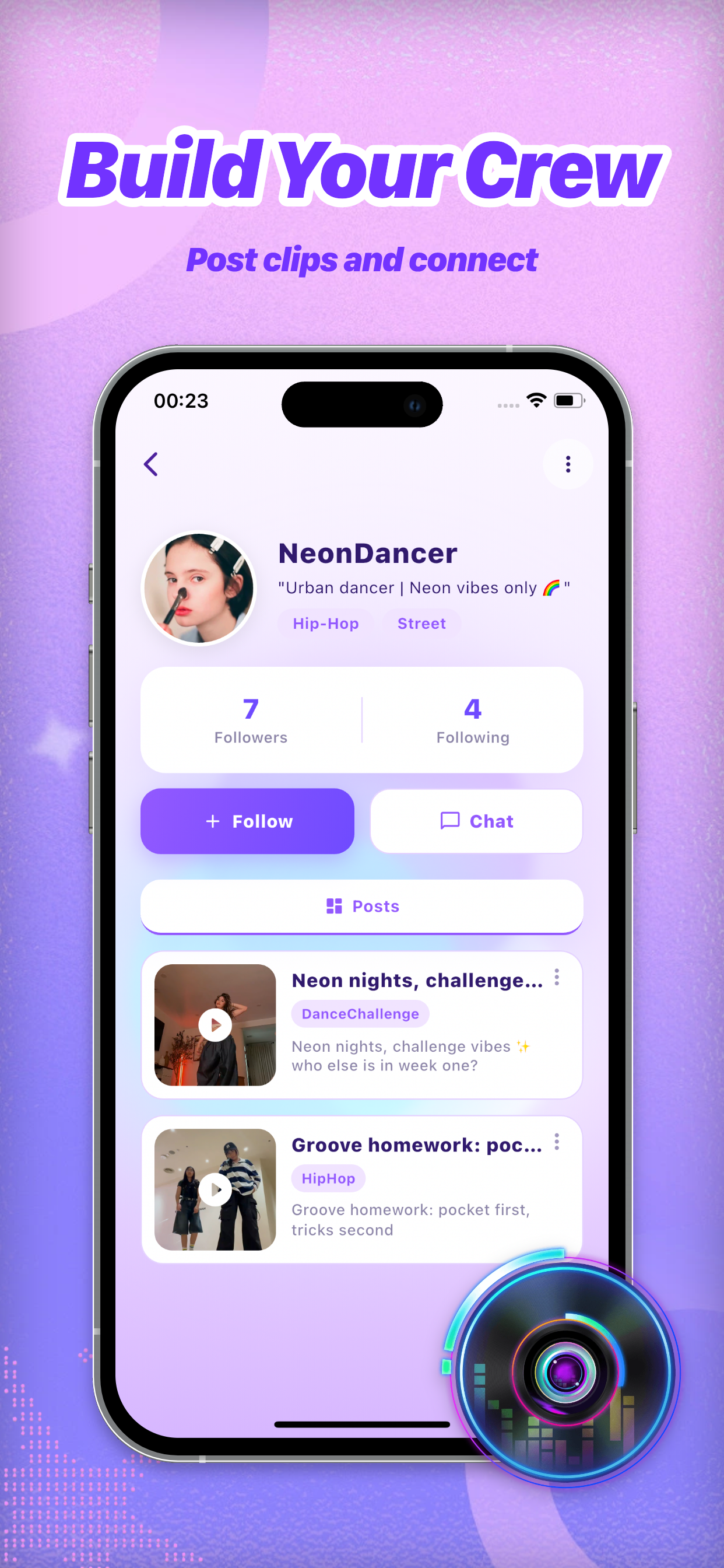 Meku creator profile — Build your crew